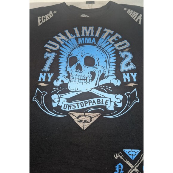 Echo Unltd MMA by Ecko Unlimited Short Sleeve Graphic Tee Black Mens XL (31x26) - Picture 2 of 11